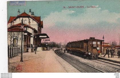 CPA 93 SAINT OUEN  - la gare