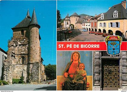 65 - Saint Pé de Bigorre - Multivues - Vierge à l'enfant - Art Religieux - Blasons - CPM - Voir Scans Recto-Verso