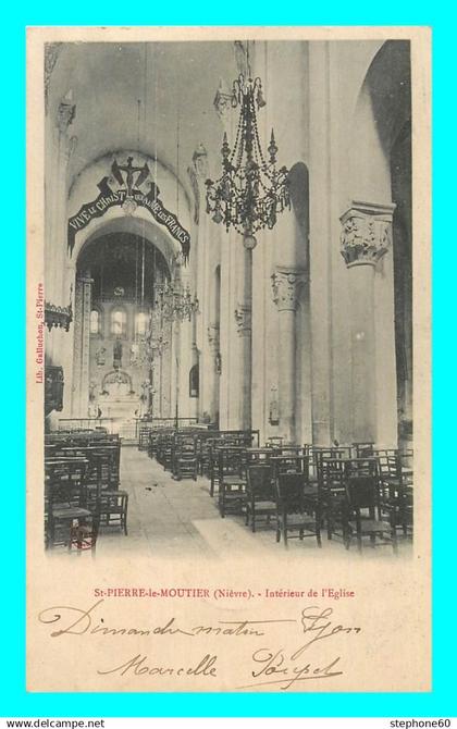 a863 / 673 58 - SAINT PIERRE LE MOUTIER Intérieur de l'Eglise