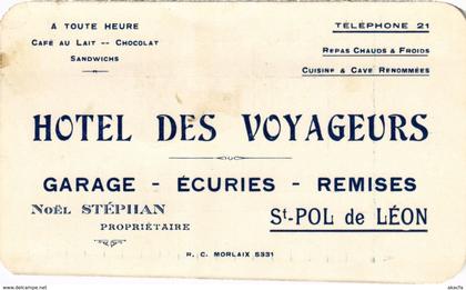 CPA Saint Pol de Leon- Hotel des Voyageurs FRANCE (1026031)