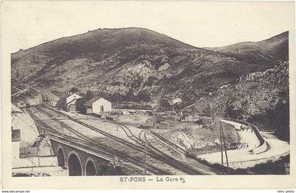 Cpa 34 – Saint-Pons – La Gare