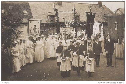 Saint Quentin 02 - Environs - Carte-Photo-  Religion Jeanne d'Arc Bannière Grugies et Gauchy - Photographe Egrez