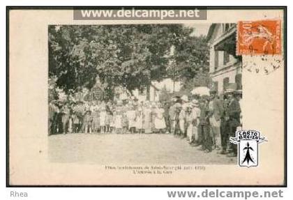 18 Saint-Satur - Fêtes berrichonnes de Saint-Satur (14 Août 1910)  L'Arrivée à la Gare - cpa