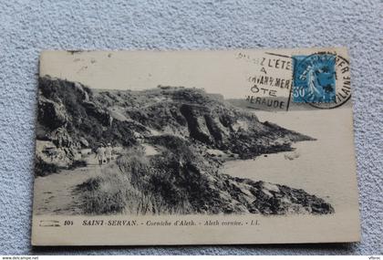 Cpa 1926, Saint Servan, corniche d'Aleth, Ille et Vilaine 35