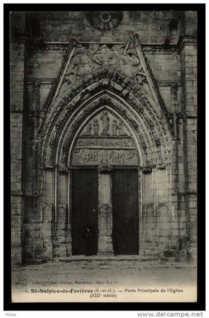 91 Saint-Sulpice-de-Favières eglise portail D91D K91540K C91578C RH087885