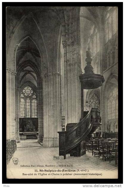 91 Saint-Sulpice-de-Favières interieur eglise chaire D91D K91540K C91578C RH087886