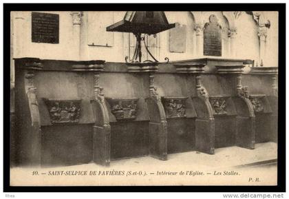 91 Saint-Sulpice-de-Favières interieur eglise stalle D91D K91540K C91578C RH087890