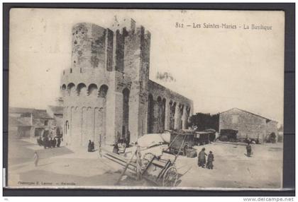 13 - Saintes Maries de la mer -  La Basilique - Animée