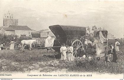 CPA Camp de Bohémiens aux Saintes-Maries de la Mer