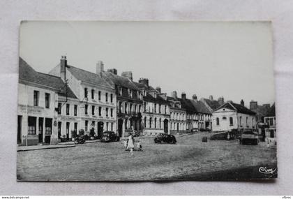 Samer, coin de la place et la mairie, Pas de Calais 62