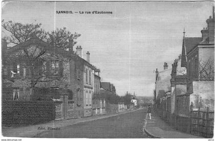 Carte Postale Ancienne de SANNOIS-La rue d'Eaubonne