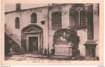 CPA Carte postale France Sare Entrée de l'église  VM74385