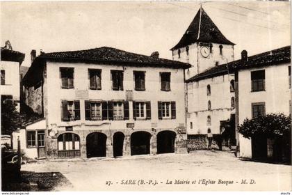 CPA SARE La Mairie et Église Basque (868803)