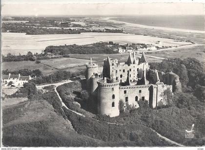 CPSM Sarzeau Ruines du Château de Suscinio vue aérienne