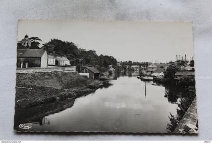 Cpsm 1956, Segre, le port et l'Oudon, Maine et Loire 49