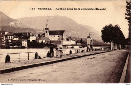 CPA SEYSSEL Avenue de la Gare et SEYSSEL (684251)