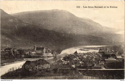 CPA SEYSSEL Les Deux Seyssel et le Rhone (1351206)