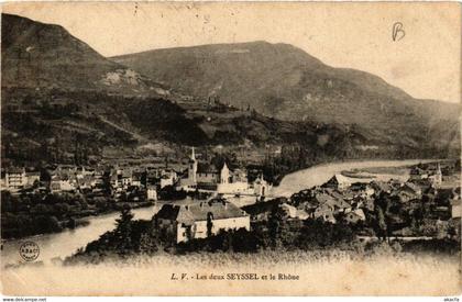 CPA SEYSSEL Les deux SEYSSEL et le Rhone (684250)