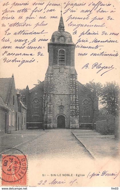 Sin le Noble canton Douai église