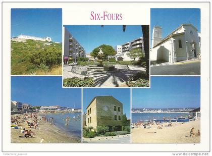 cp, 83, Six-Fours-les-Plages, Multi-Vues, voyagée