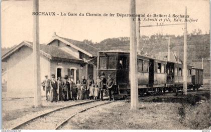 25 SOCHAUX - La gare du chemein de fer départementale de Belfort à Sochaux