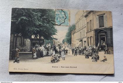 Cpa 1906, Stains, rue Jean Durand, Seine saint Denis 93