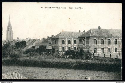 CPA - Carte Postale - France - Steenvoorde - Ecole des Filles - 1908 (CP19579)