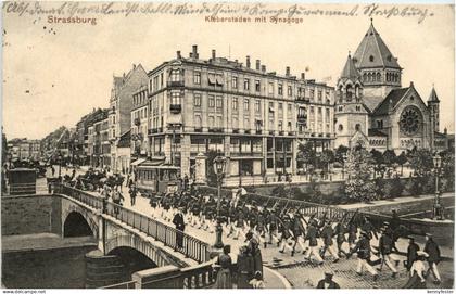 Strasburg - Kleberstaden mit Synagoge - Judaika - Feldpost