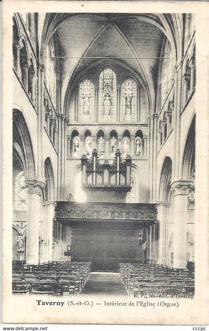 CPA Taverny Intérieur de l'Eglise - Orgue