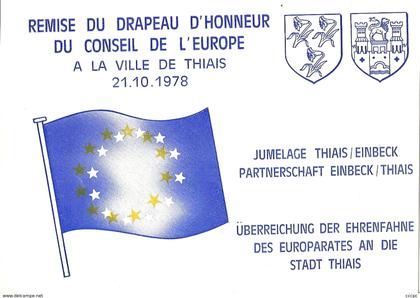 CPSM Thiais Remise du Drapeau d'Honneur du Conseil de l'Europe