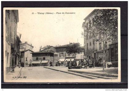 69 - Thizy - Place du Commerce - Animée