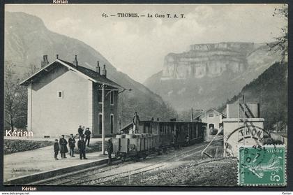 Thones - La Gare T.A.T. - Tramway d'Annecy à Thônes - Edit. Jeanton n° 65 - Voir 2 scans