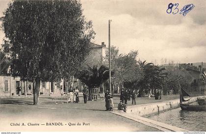 [-5%] FRANCE - Chastre - Bandol - vue générale le quai du Port - Carte Postale Ancienne