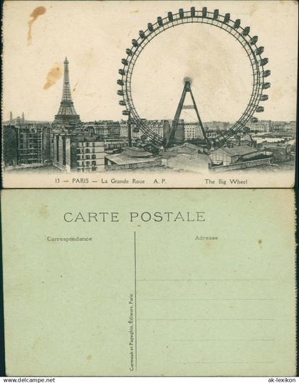 CPA Paris Eiffelturm, The Big Wheel 1922