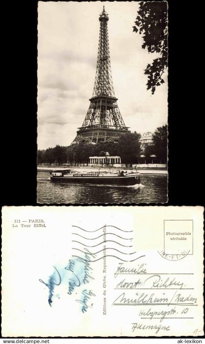 CPA Paris Eiffelturm Tour Eiffel - Fotokarte 1956