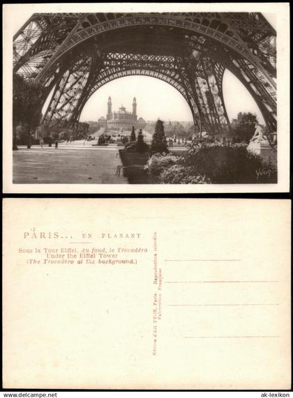 CPA Paris Eiffelturm Tour Eiffel (unterer Teil) 1940