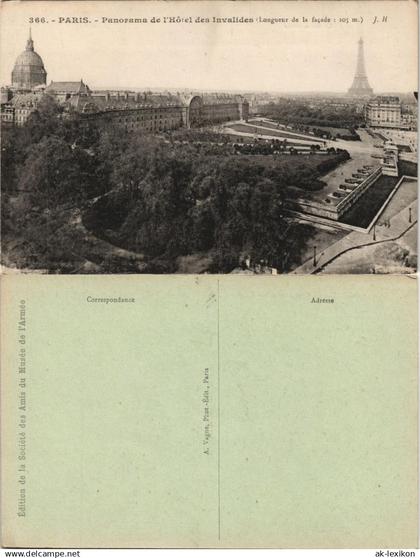 CPA Paris Hôtel des Invalides und Eiffelturm 1919