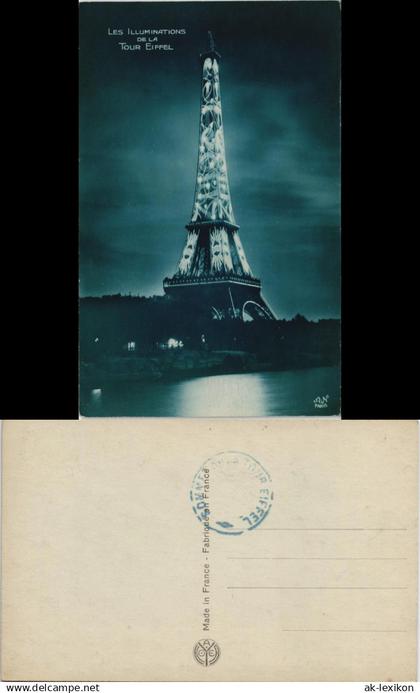 CPA Paris LES ILLUMINATIONS TOUR EIFFEL Eiffelturm beleuchtet 1910