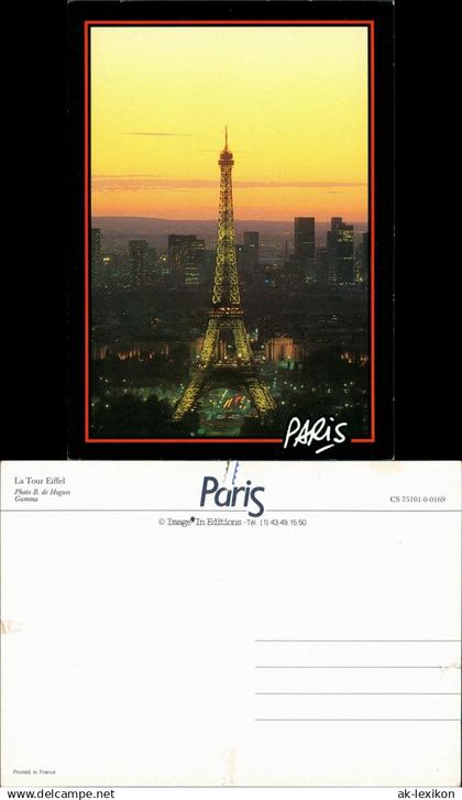 Paris Eiffelturm La Tour Eiffel bei Sonnenuntergang/-Aufgang 2000