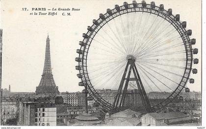 Paris - La Grande Roue et la Tour Eiffel