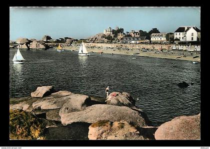 22 - Trégastel - La plage du Coz-Pors - Flamme Postale de Trégastel - CPM - Voir Scans Recto-Verso