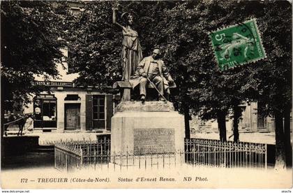 CPA TREGUIER - Statue d'Ernest Renan (994723)