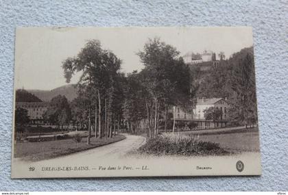 Cpa 1916, Uriage les bains, vue dans le parc, Isère 38