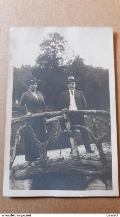 CPA PHOTO COUPLE PONT DE BOIS URIAGE LES BAINS URIAGE PHOTO