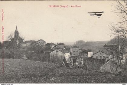 Uriménil - Vue ouest avec avion