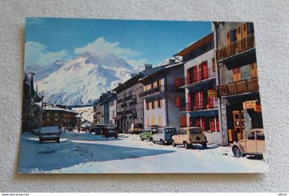 Cpm, Val Cenis, centre du pays, au fond la dent Parrachée, Savoie 73