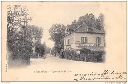 CPA 95 VALMONDOIS QUARTIER DE LA GARE 1905