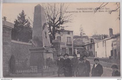 VANDOEUVRE-LES-NANCY (Meurthe-et-Moselle) - Inauguration du Monument des Morts de la Grande Guerre le 2 janvier 1921