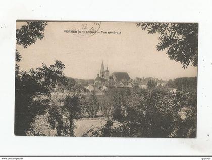 VERMENTON (YONNE) VUE GENERALE PANORAMIQUE AVEC EGLISE 1929