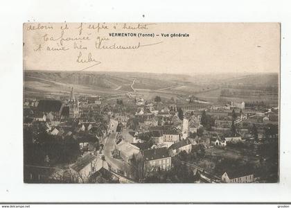 VERMENTON (YONNE) VUE GENERALE PANORAMIQUE AVEC EGLISE ET HABITATIONS 1929